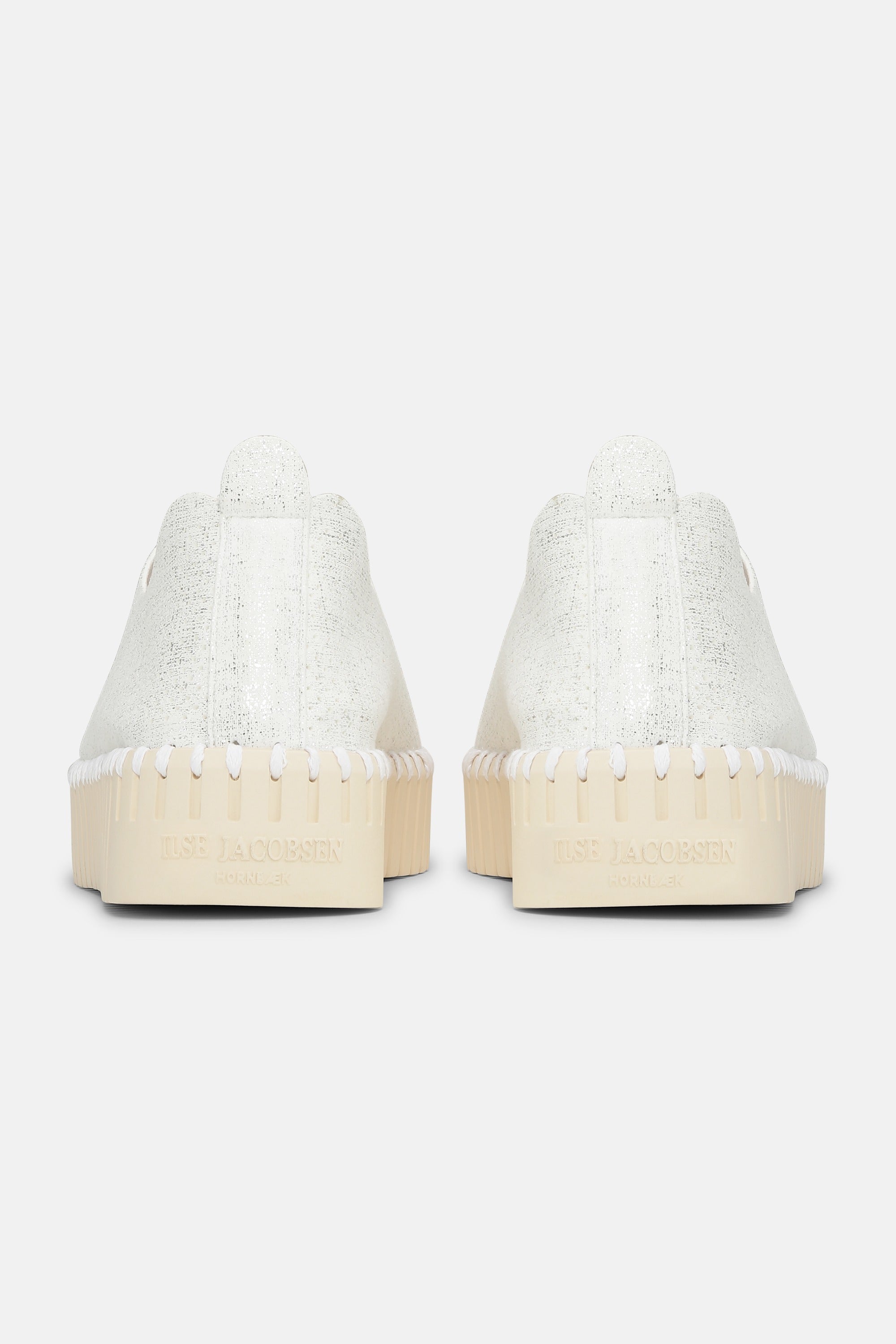 Tulip Zapatos con Plataforma Brillo - White Pearled Ivory